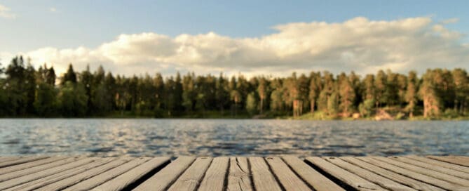 view of texas lake and trees on a dock